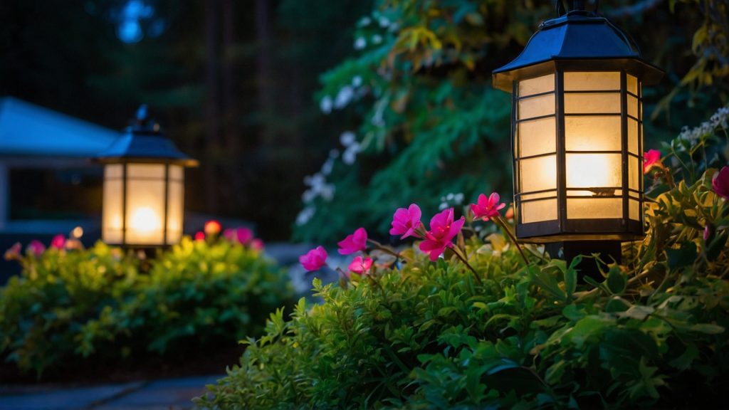 outdoor lighting installation by Levy's Lawns and Landscaping