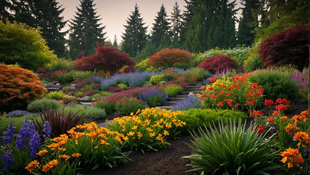 When choosing perennials for Gig Harbor, which is located in the Pacific Northwest, it's important to consider the region's climate, which features mild, wet winters and dry summers.